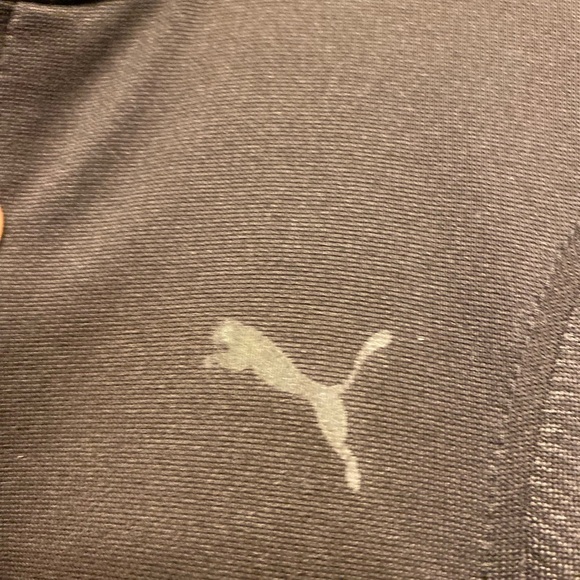 Puma womens Black Full Zip track Jacket Womens med back vent ribbed cuff - Picture 3 of 5